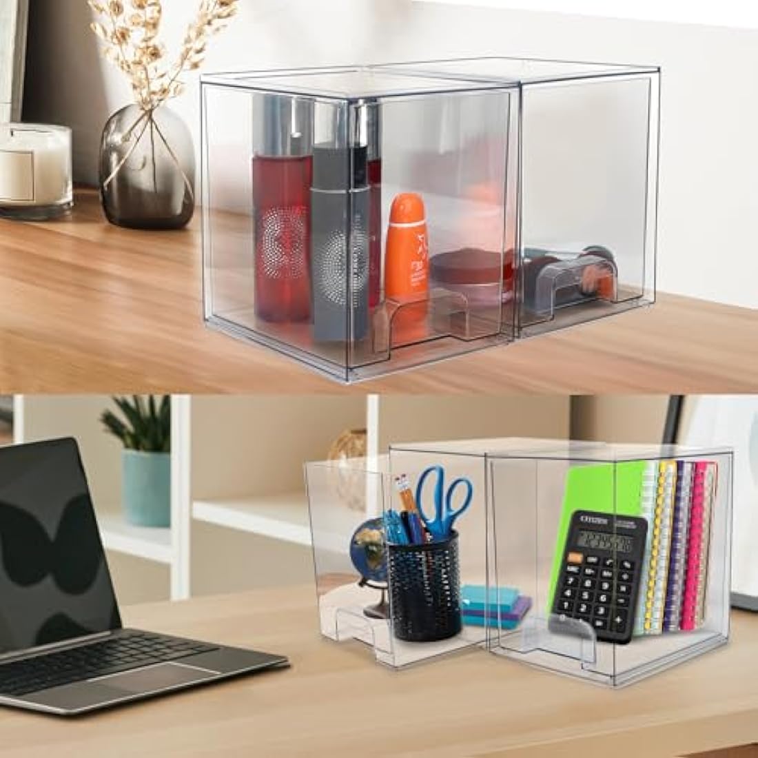 Jolof Store Stackable Makeup Organiser | Clear Acrylic Storage Drawers