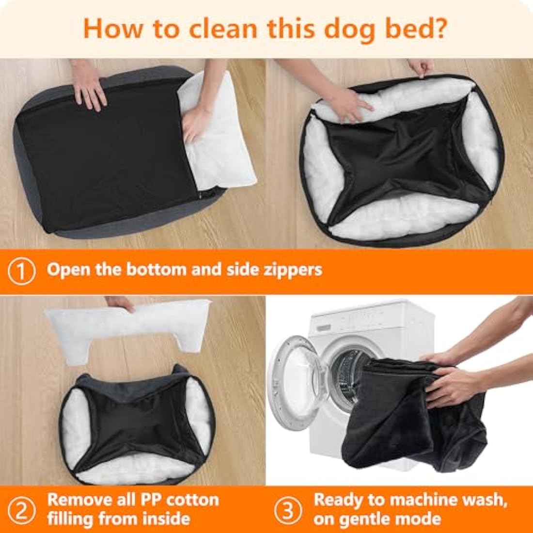 Jolof Store Washable Dog Bed – Soft Plush Pet Sofa with Removable Cover