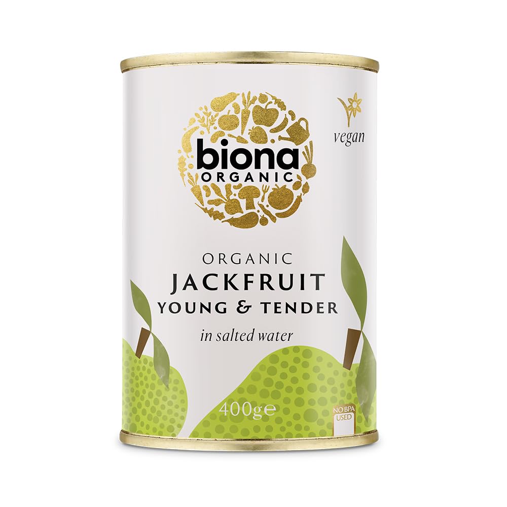 Biona Organic Jackfruit in Salted Water – Vegan Meat Substitute, 400g (Pack of 6)