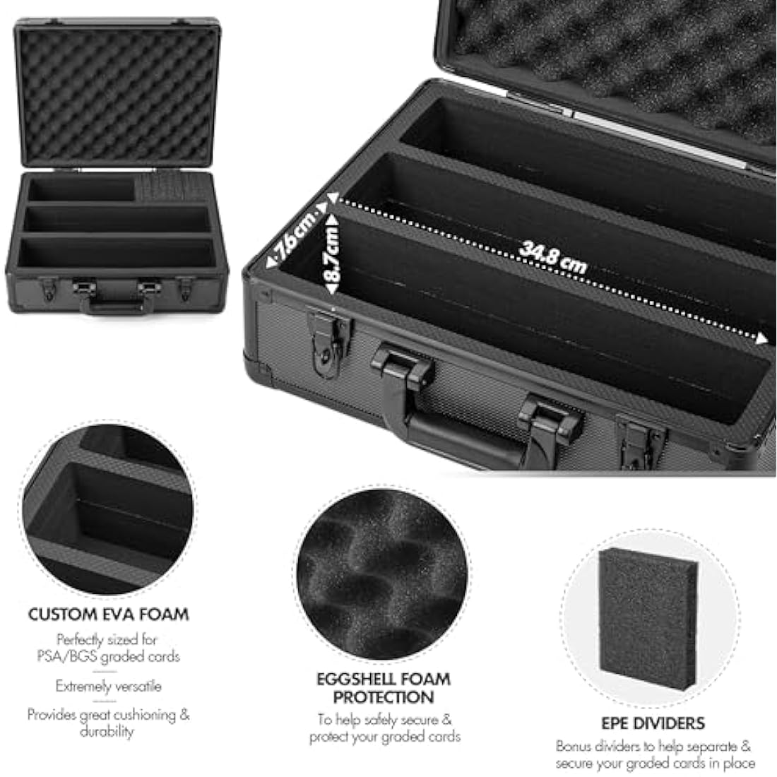 FunGuys Aluminum Trading Card Storage Box - Fits 600+ Toploaders