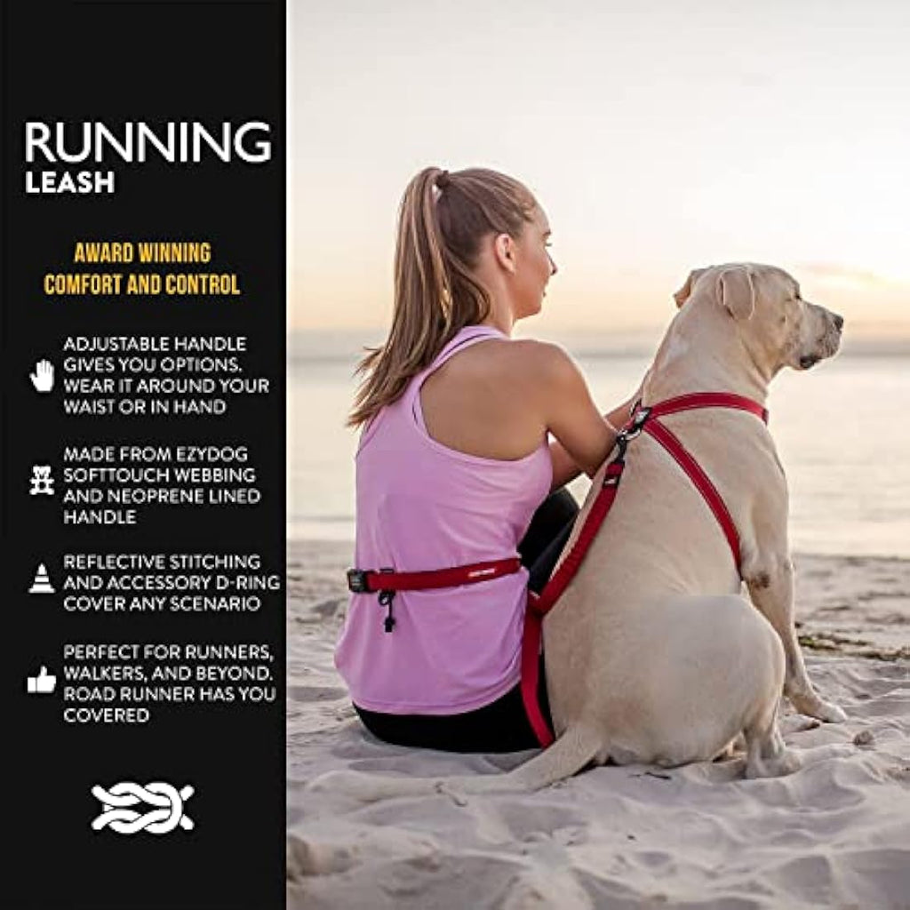 EZYDOG Road Runner Hands-Free Dog Leash – Grey Shock-Absorbing Lead