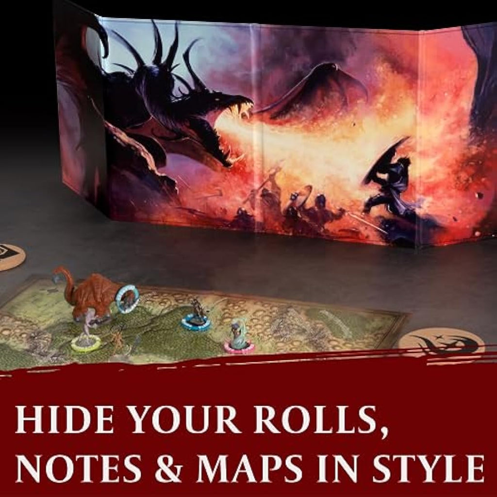 Jolof Store D&D DM Screen – Customizable 4-Pocket Dungeon Master Screen