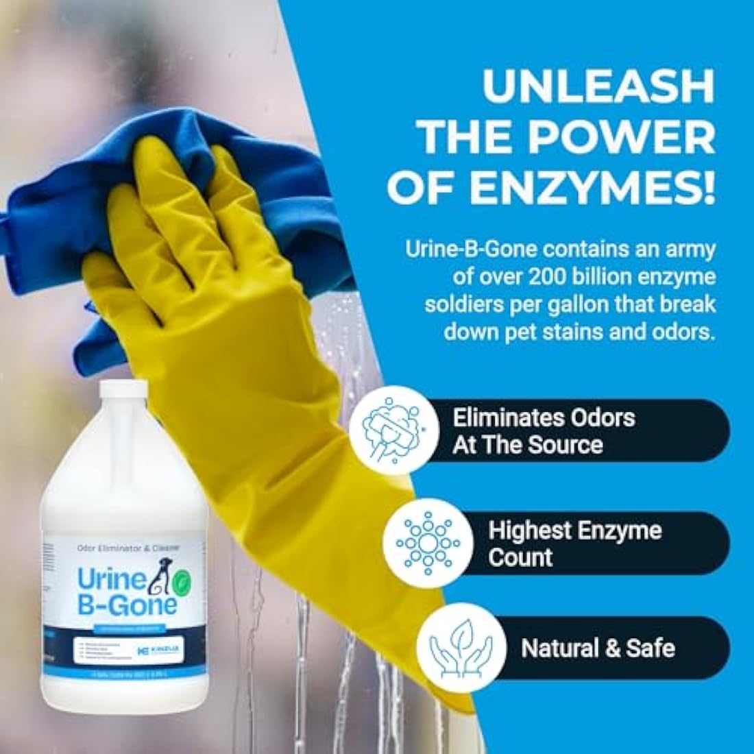 Kinzua Environmental Enzyme Urine Odor Eliminator & Stain Remover - 1 Gallon