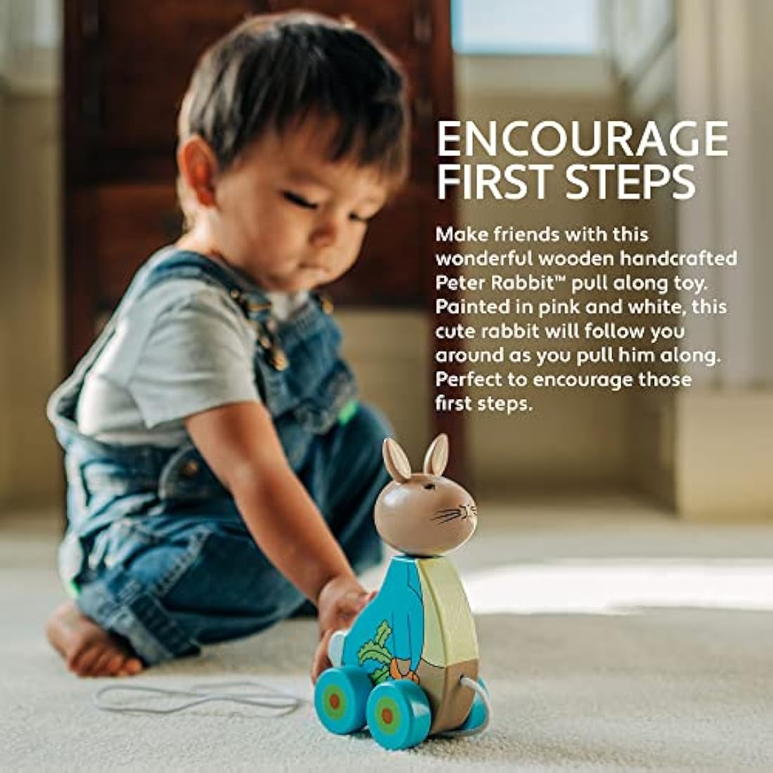 Orange Tree Toys Peter Rabbit Wooden Pull Along Toy – Toddler Gift