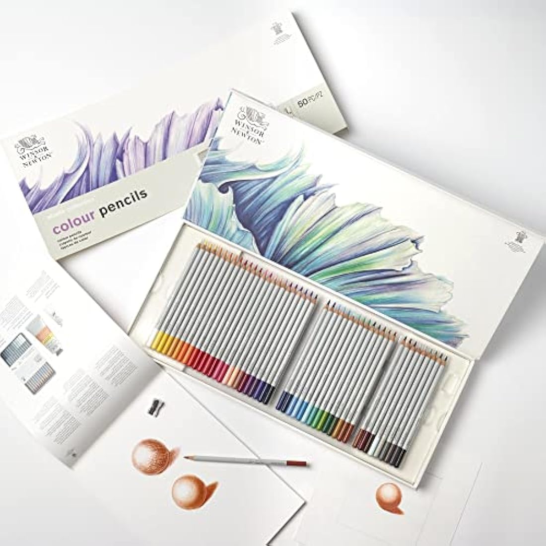 Winsor & Newton Artist Colouring Pencils - 50 Piece Wood Drawing Set