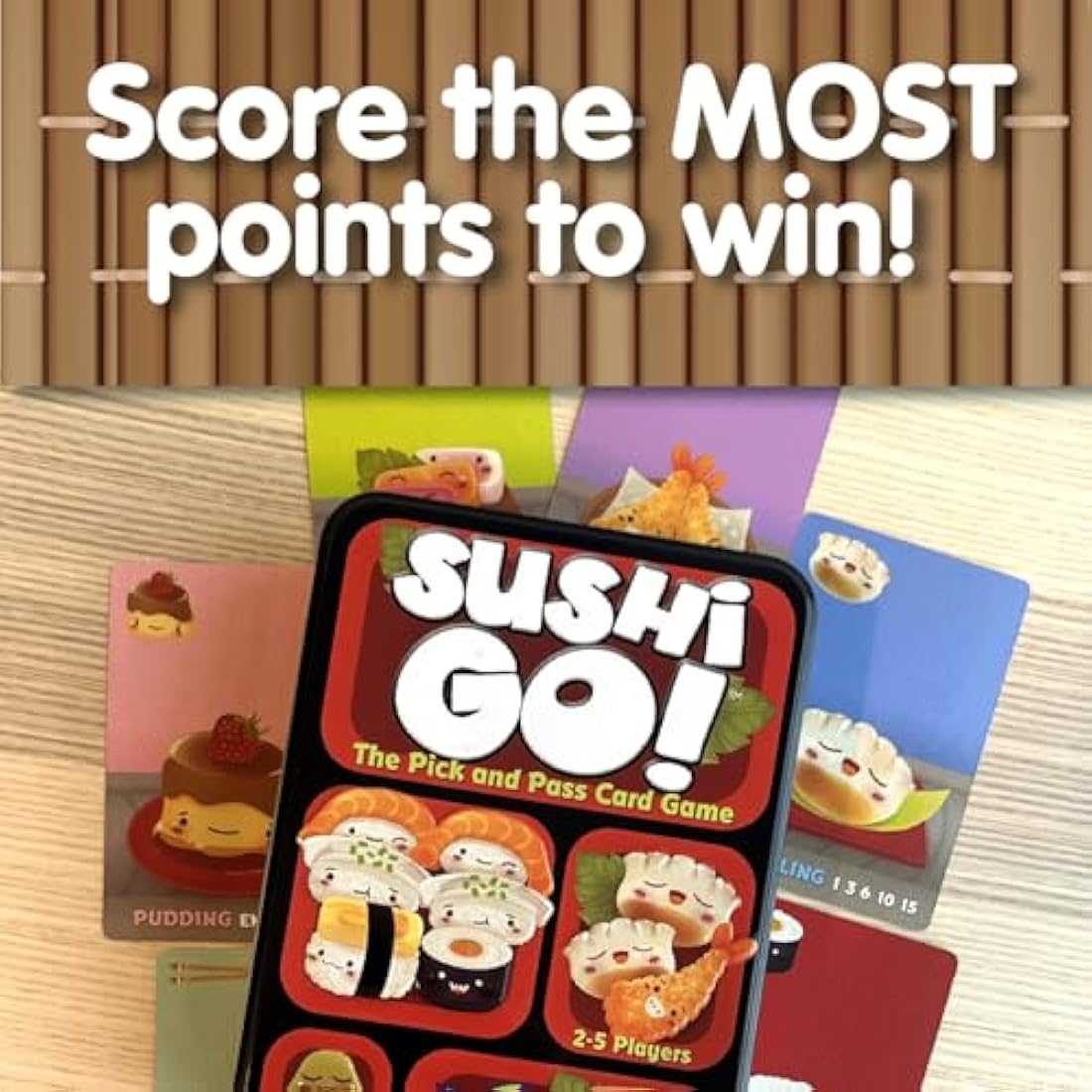 Sushi Go! Card Game by Gamewright – Fast-Paced Family Strategy Game