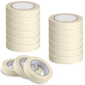Goysen Masking Tape - 15 Rolls White Painters Tape (25mm x 50m)