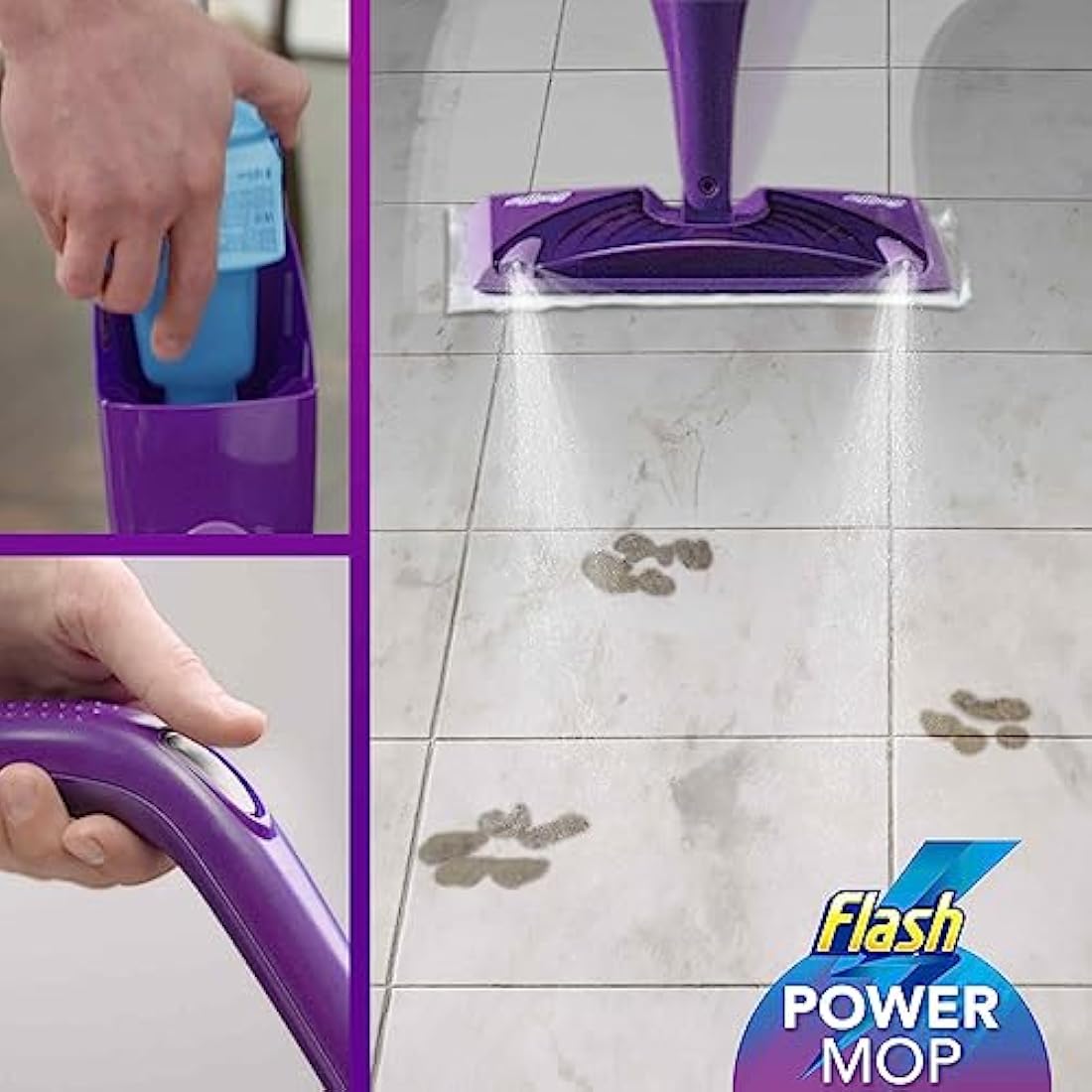 Flash Powermop Starter Kit | All-in-One Dual Spray Mop for Hard Floors