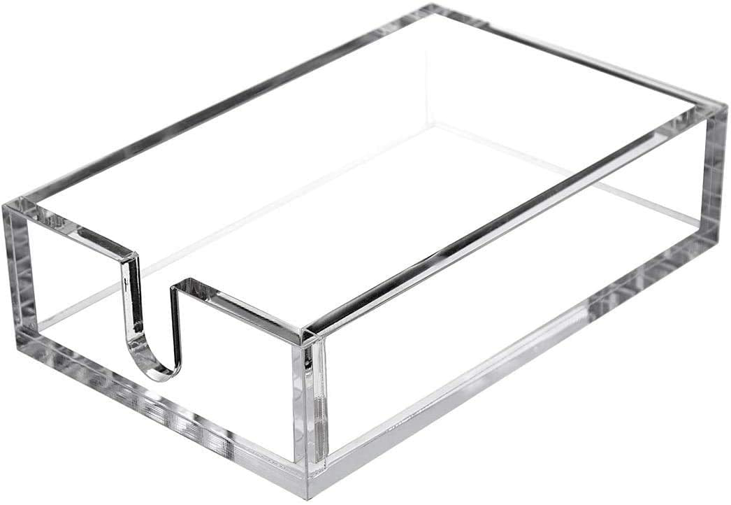 Jolof Store Acrylic Napkin Holder – Clear Guest Towel Caddy for Bathroom