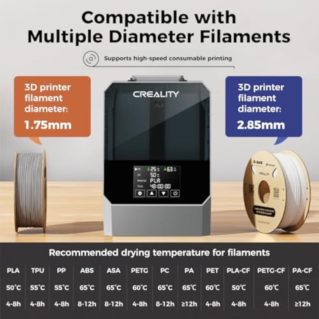 Creality Space PI Filament Dryer Plus | 2-Roll 3D Printer Dehydrator