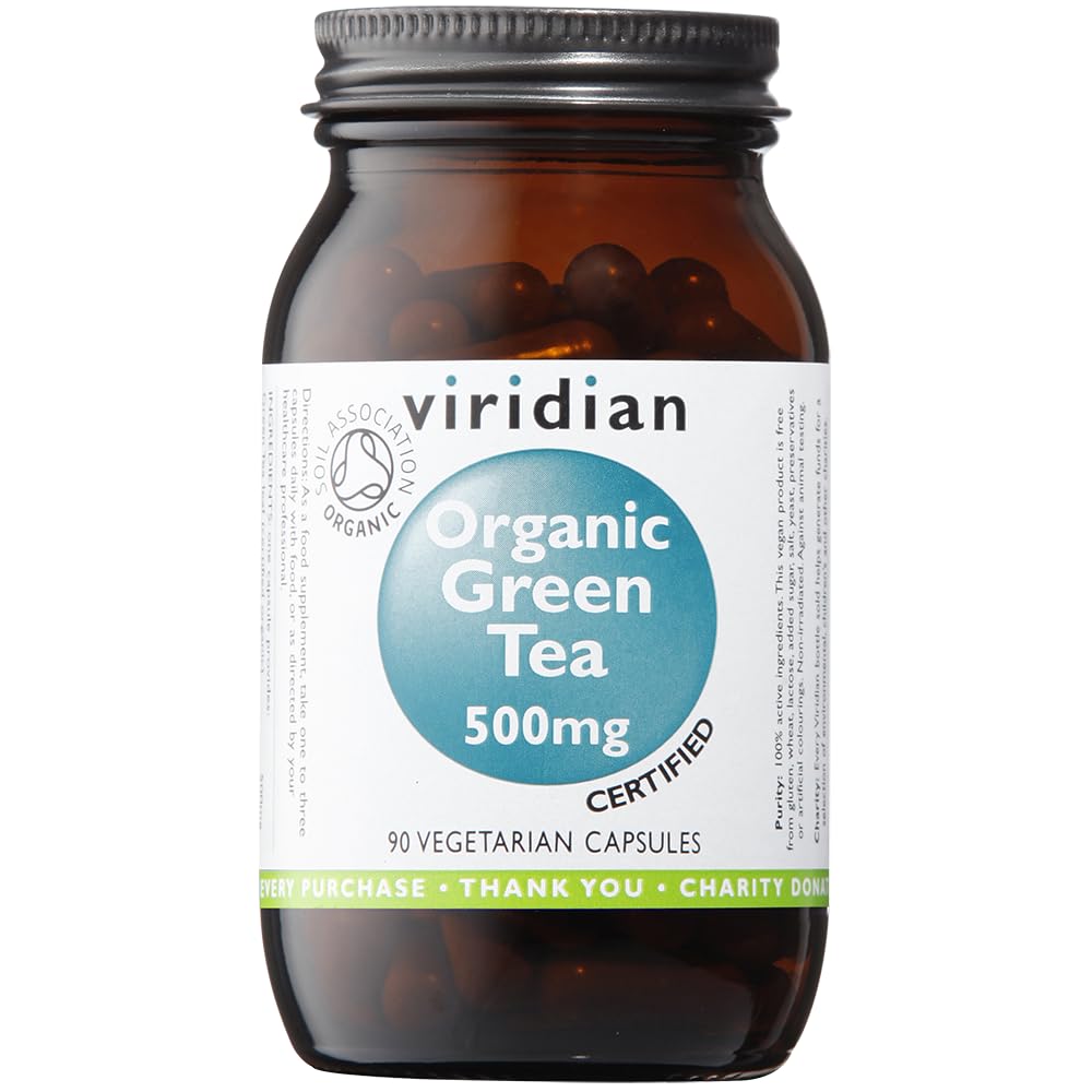 Viridian Organic Green Tea Leaf 500mg - 90 Vegan Antioxidant Capsules