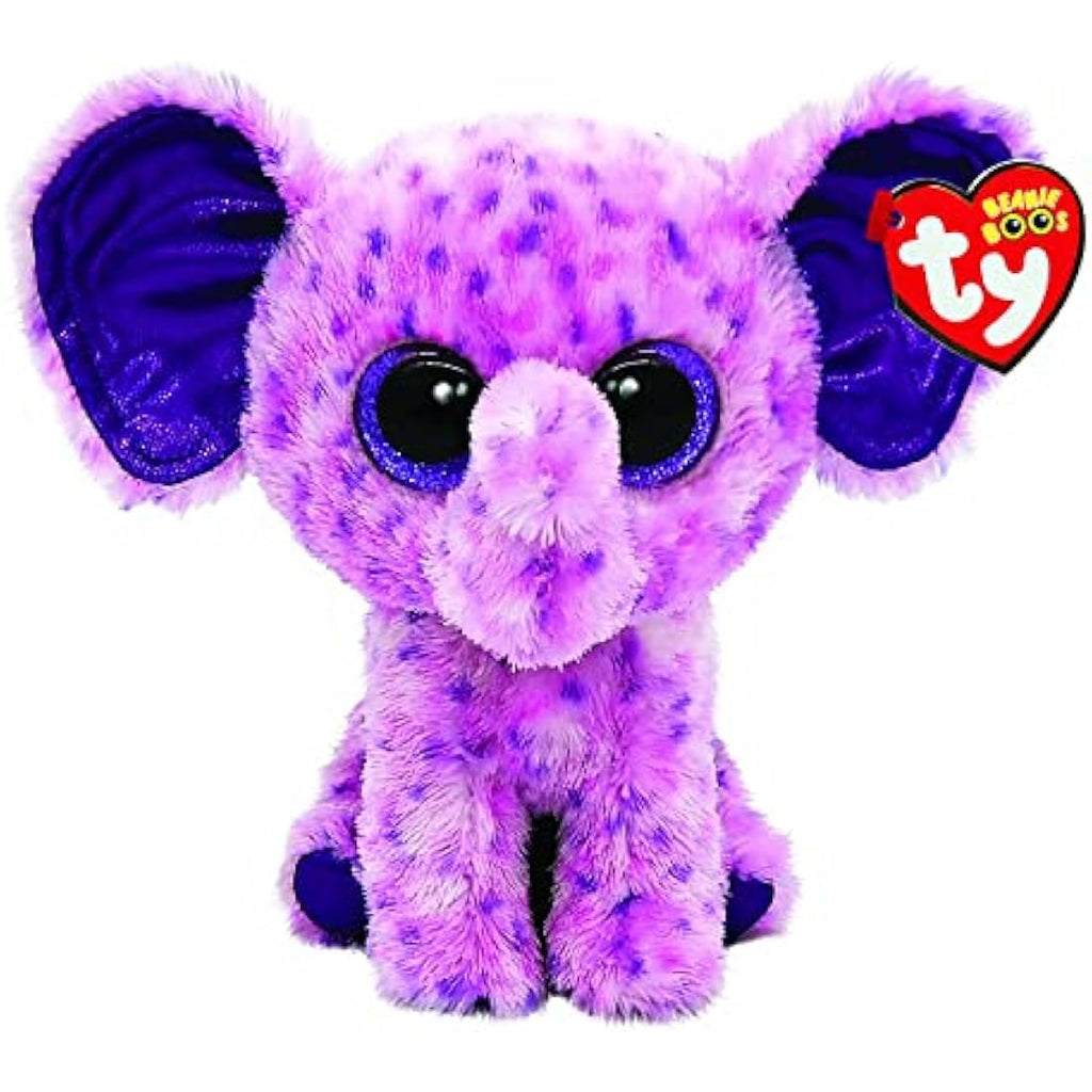 Ty Beanie Boos Eva Elephant Plush Toy - 6 Inch Pink Stuffed Animal
