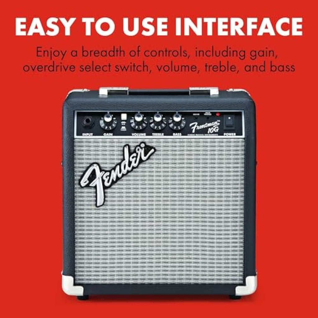 Fender Frontman 10G Electric Guitar Combo Practice Amp - 10W Black/Silver