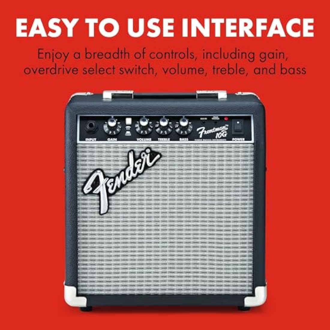 Fender Frontman 10G Electric Guitar Combo Practice Amp - 10W Black/Silver
