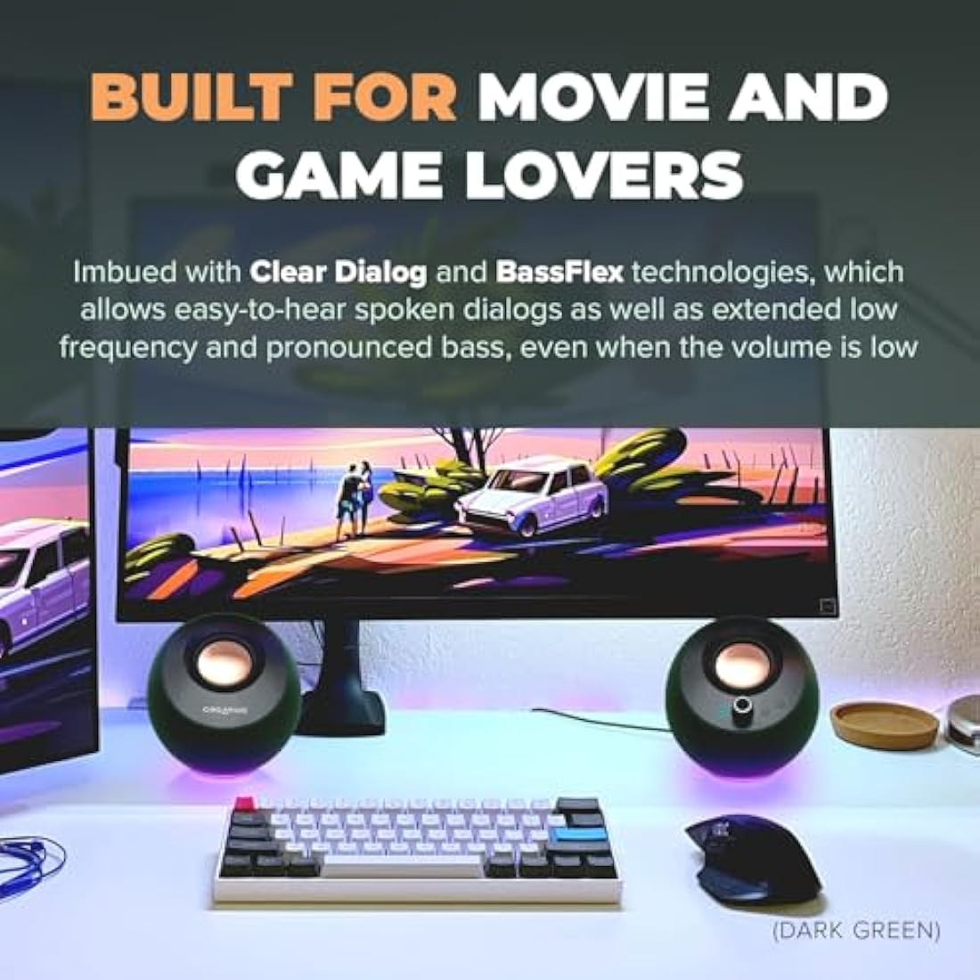 Creative Pebble Pro 2.0 USB-C Computer Speakers with Bluetooth & RGB