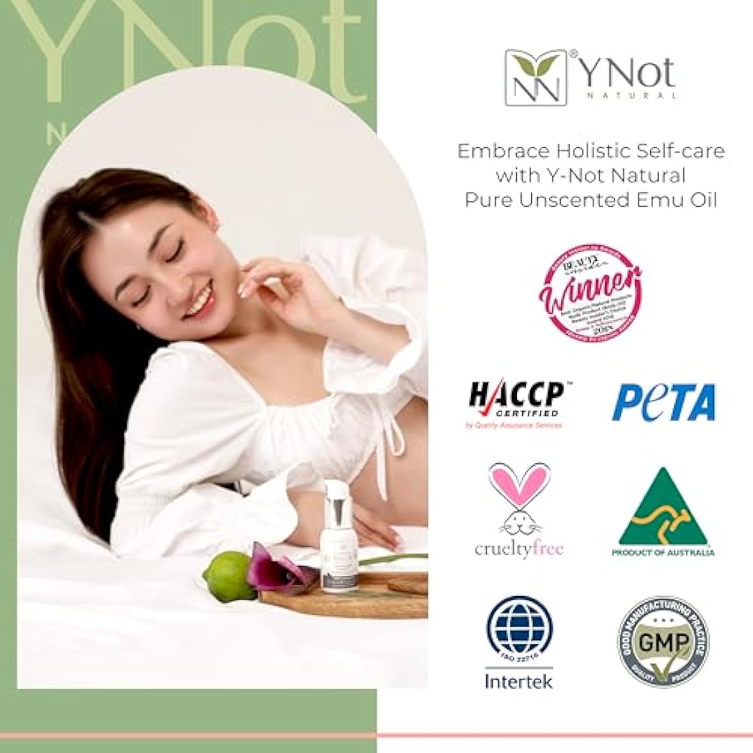 Y-Not Natural Australian Emu Oil with Lemongrass - Skin & Hair, 200ml