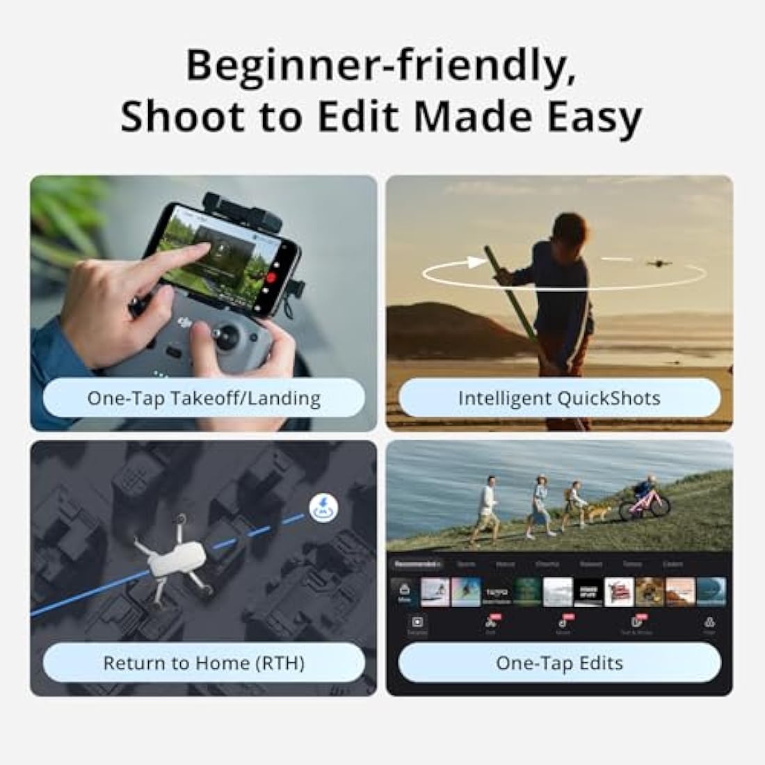 DJI Mini 4K Drone – 3-Axis Gimbal Camera with 10km Video Transmission