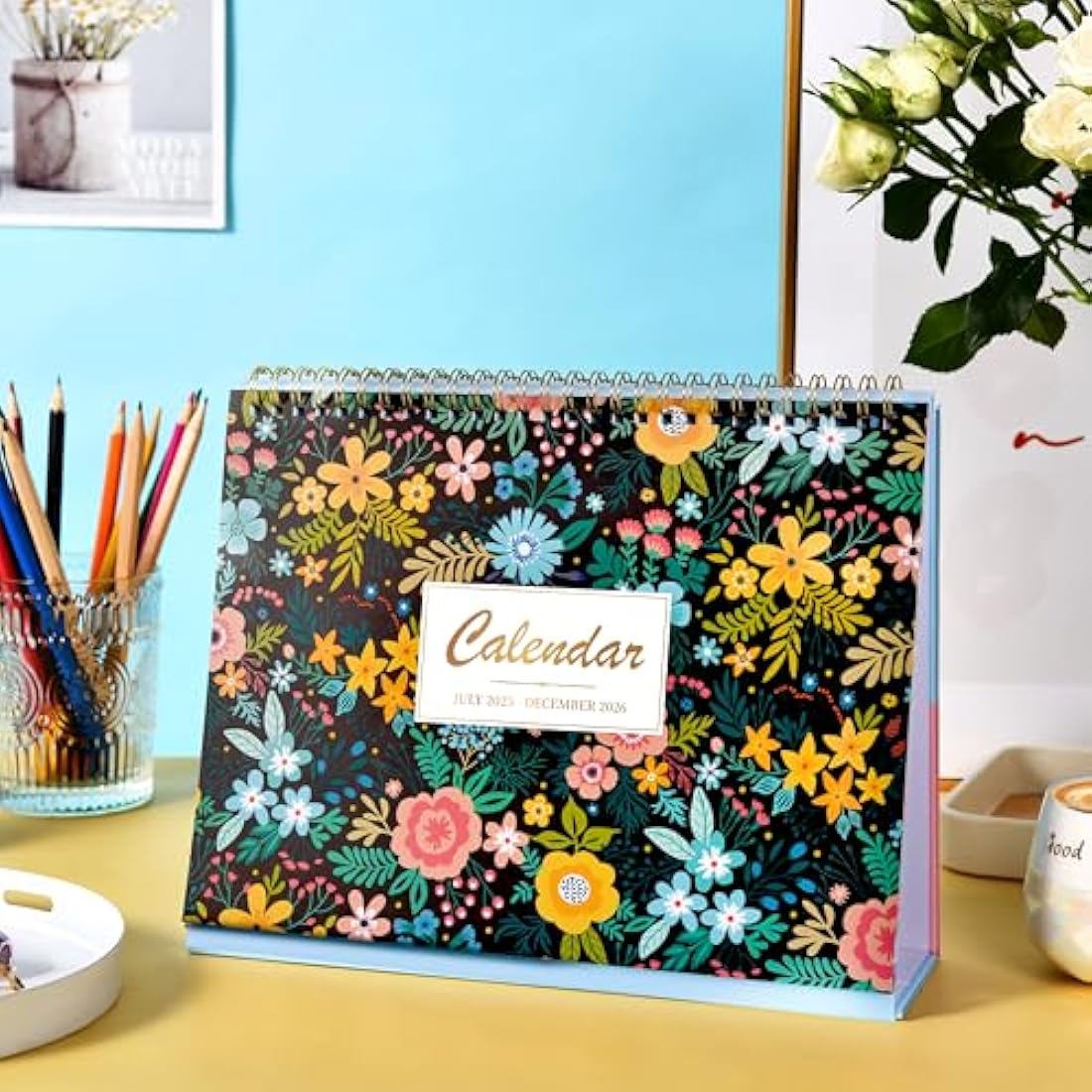 Jolof Store 2025-2026 Desk Calendar – Standing Flip Desktop Planner