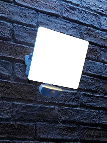 Auraglow 80W LED Security Flood Light with PIR Motion Sensor – White