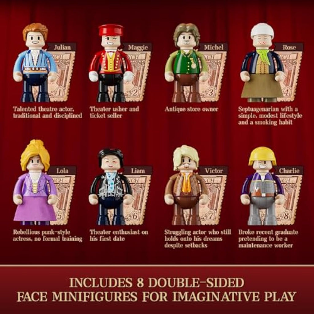 FUNWHOLE Balcony Theatre LED Building Bricks Set – 2445 Pcs Modular Kit