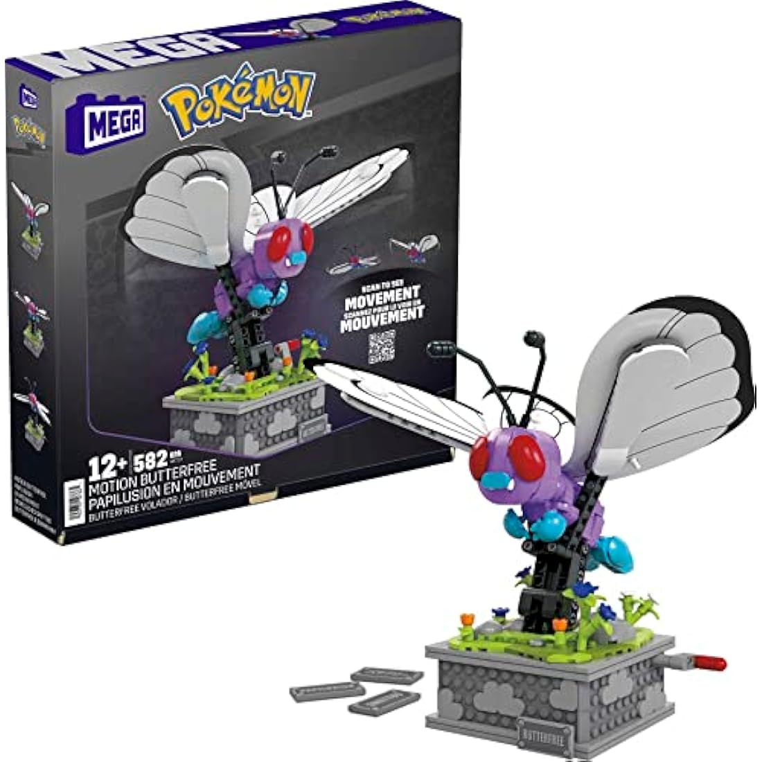 Mega Pokémon Smettbo Beweglicher Bausatz – Sammlerstück Display Modell