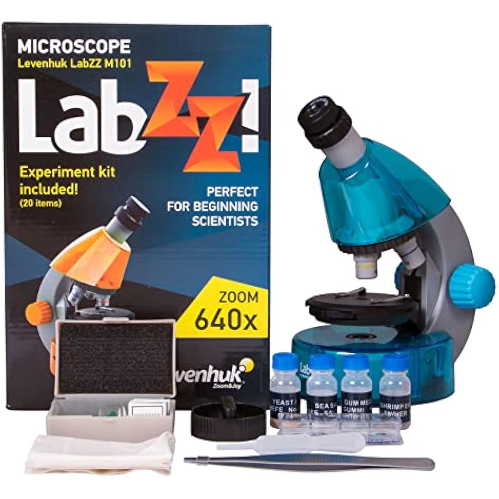 Levenhuk LabZZ M101 Azure Kids Microscope Science Kit | 640x STEM Toy