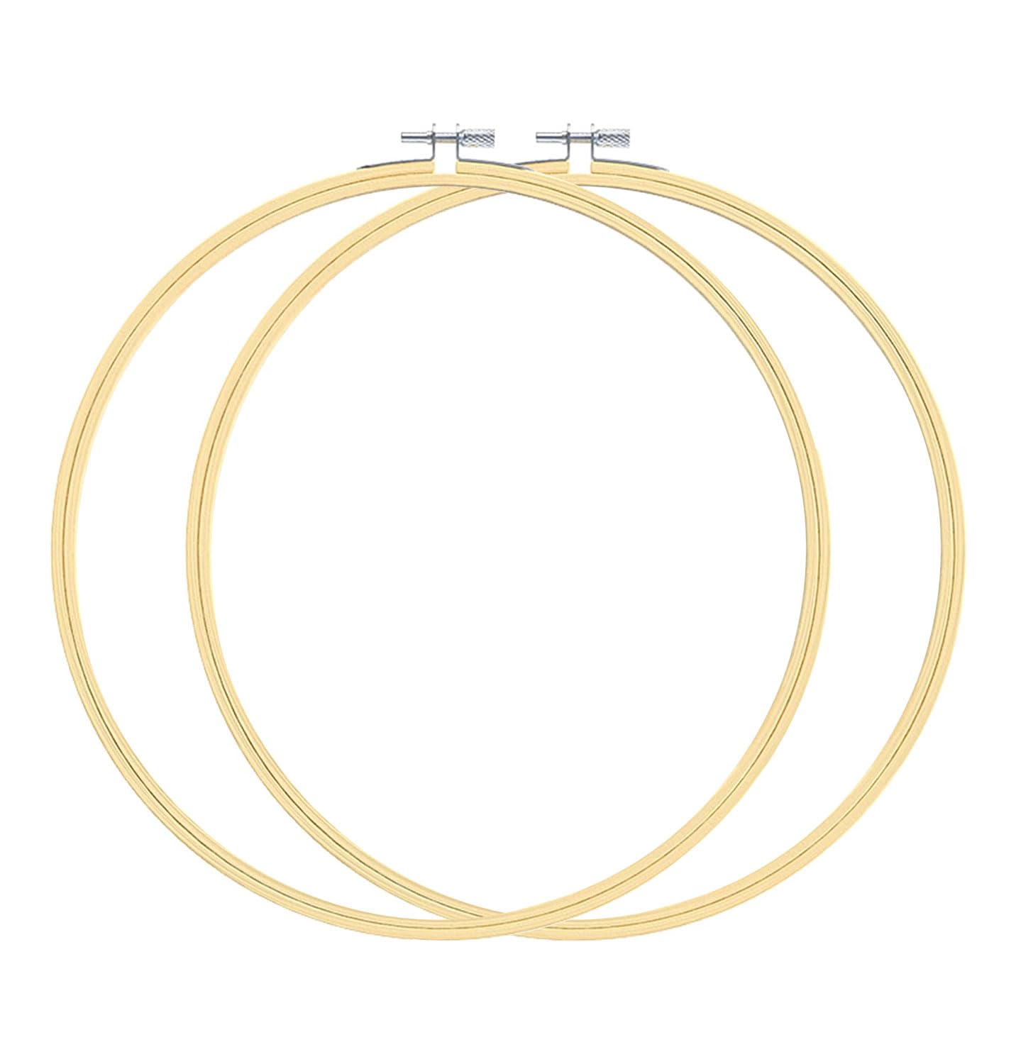 12-Inch Bamboo Embroidery Hoops | 2-Piece Large Round Set
