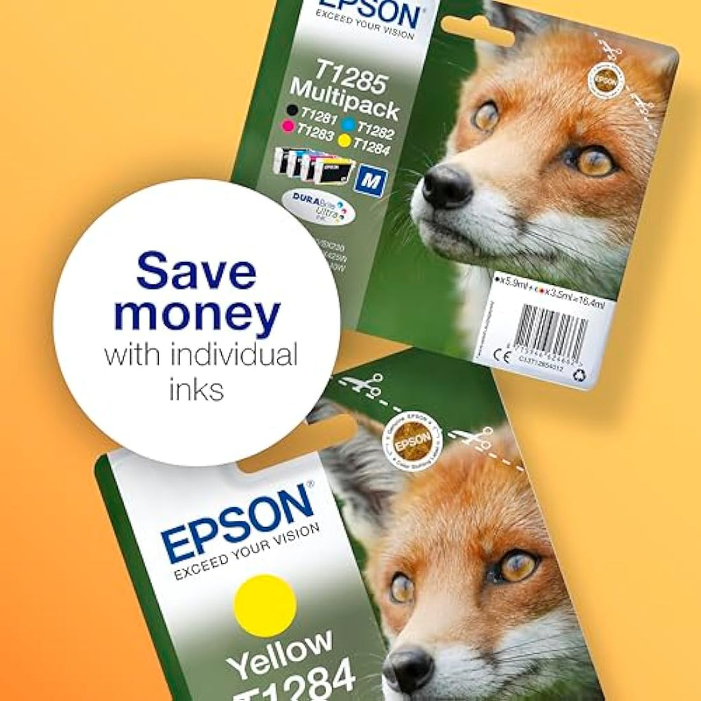 Epson T1285 Fox Genuine Multipack – 4-Color DURABrite Ultra Ink