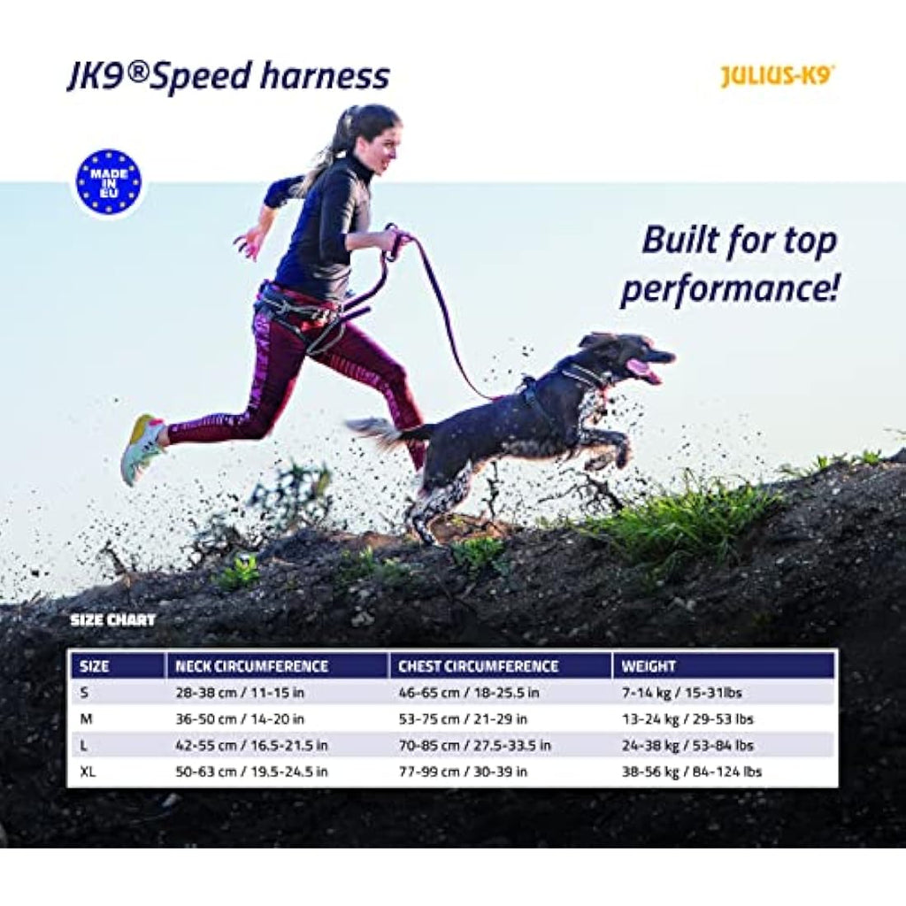 Julius-K9 JK9 Speed Dog Harness | Red Reflective Running Gear | Size L