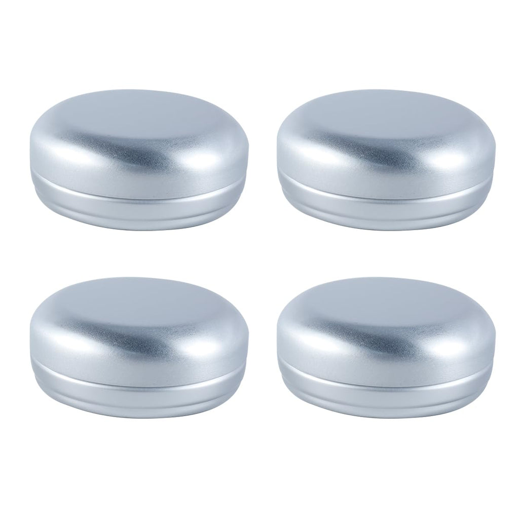 Enwye 4pcs Round Aluminum Soap Container Lightweight Travel Soap Dish with Drain for Bathroom & Portable Use - image 1