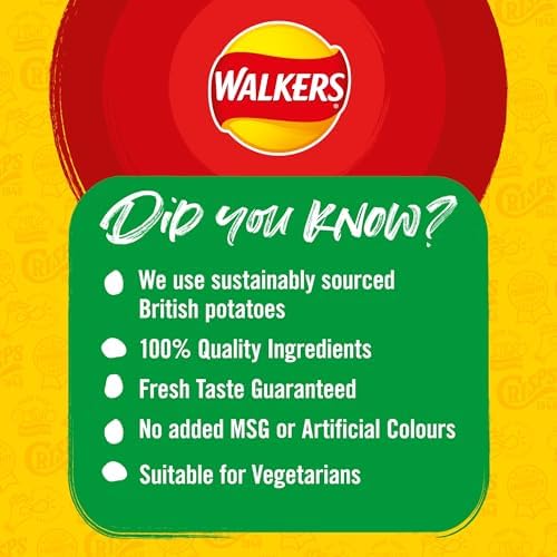 Walkers Prawn Cocktail Potato Crisps – 32 x 45g Bulk Multipack