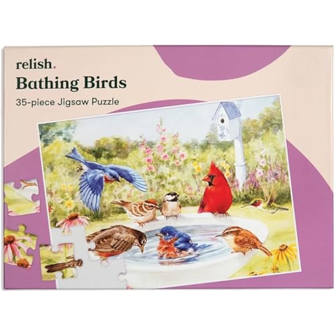 Relish 35 Piece Large Jigsaw Puzzle – Bathing Birds Dementia Activity