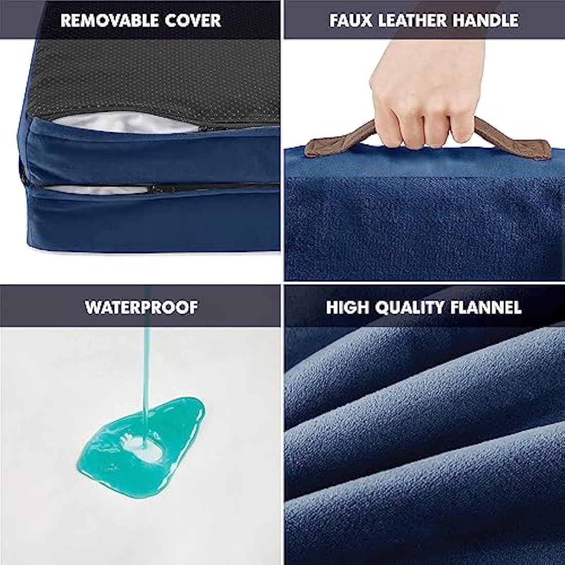 Orthopedic Memory Foam Dog Bed – Waterproof Bolster Sofa