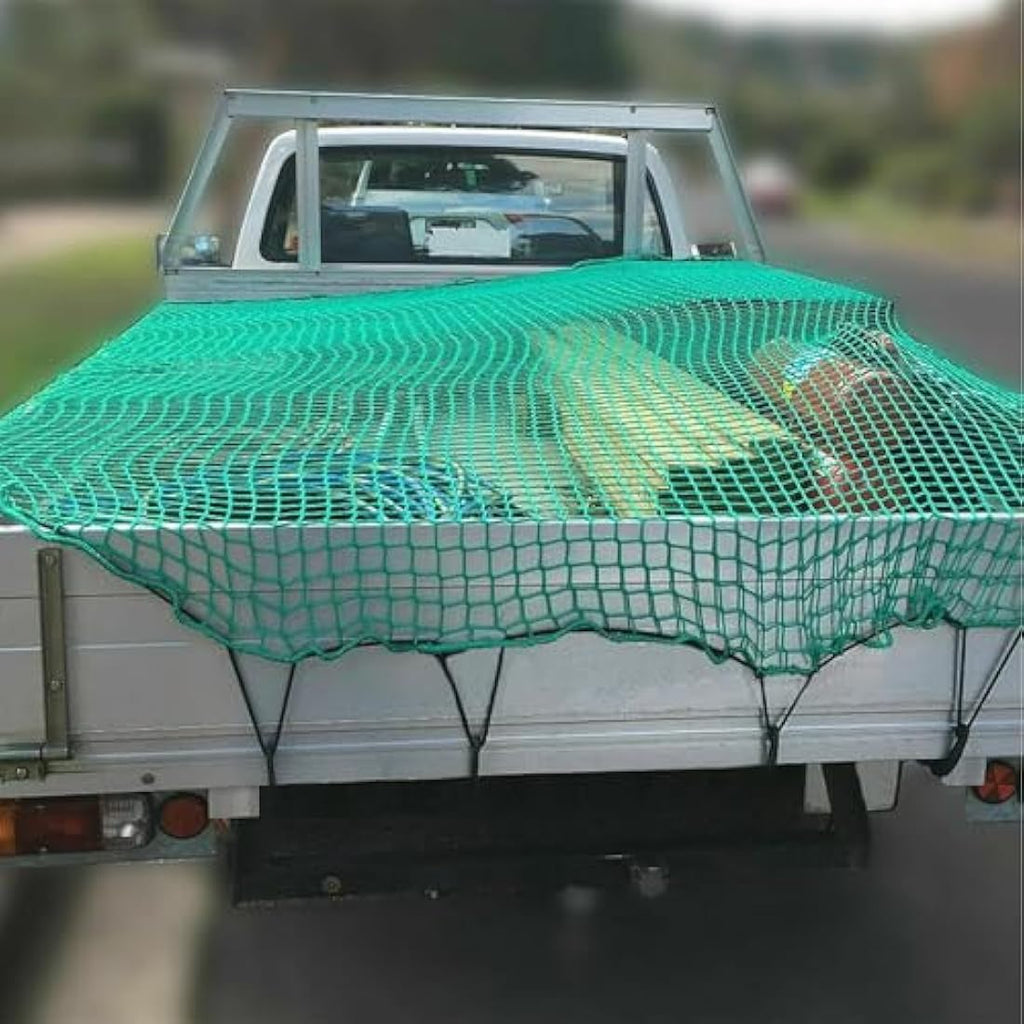 Heavy Duty Truck Cargo Net – Green Weather Resistant PP Mesh