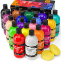Nicpro 18 Color Washable Tempera Paint Set | 8.4oz Non-Toxic Bulk Art Supplies