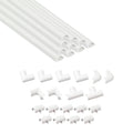 D-Line Micro+ Cable Trunking | 4m Half Round Self-Adhesive Wire Cover - White