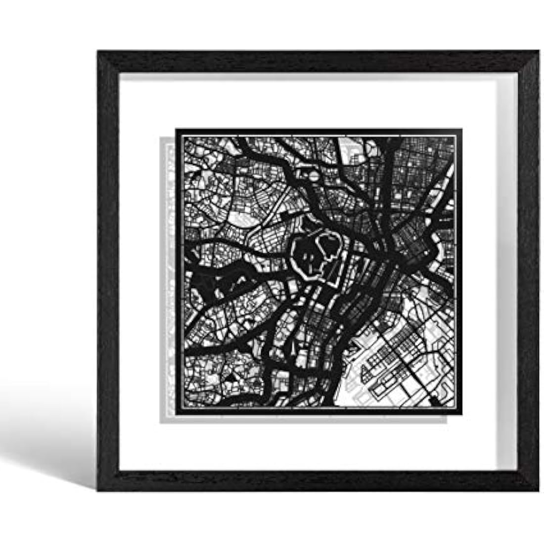 O3 Design Studio Tokyo Marco de Papel para Mapas - Arte Minimalista