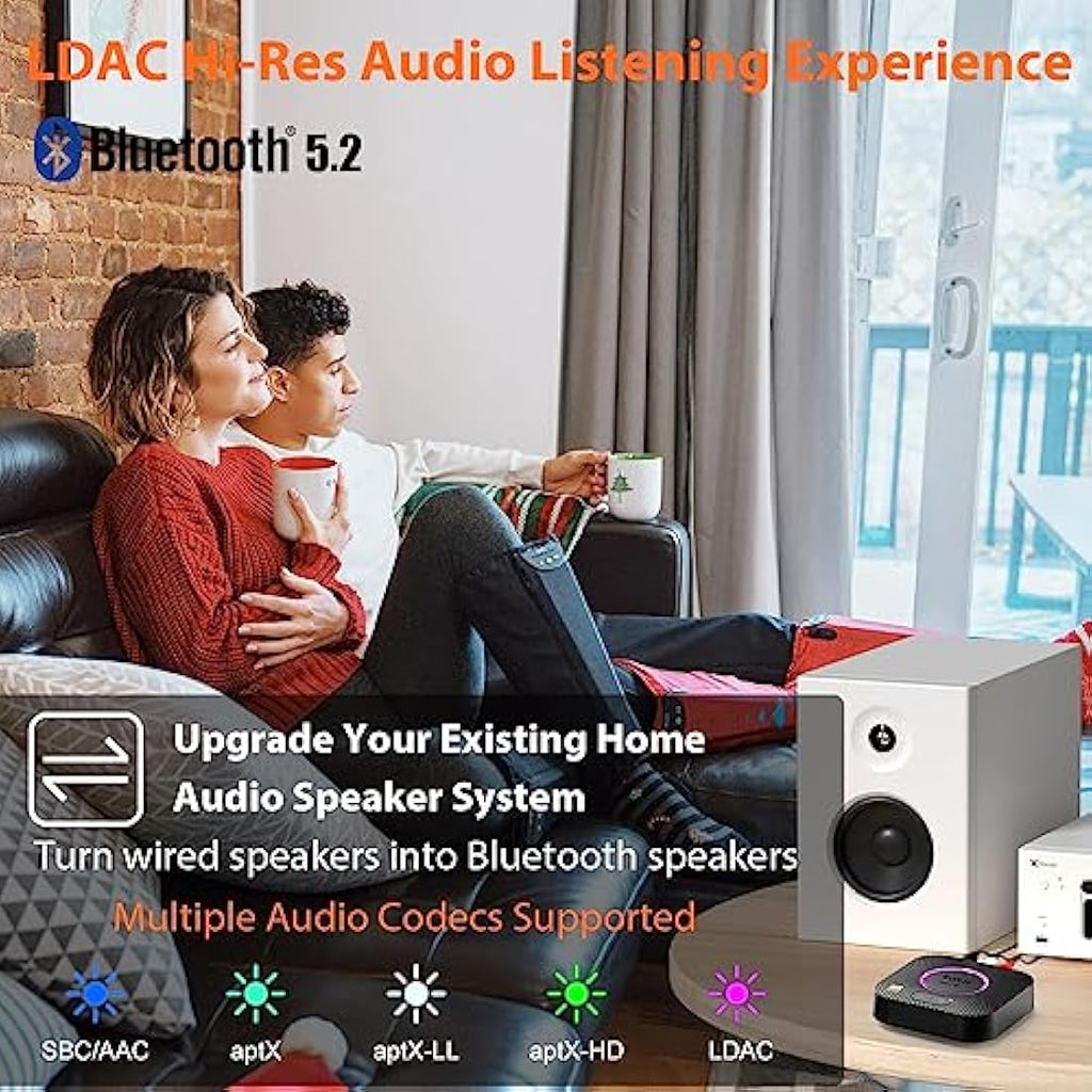 1Mii B06S+ LDAC Bluetooth 5.2 Receiver | Hi-Res Hi-Fi Audio Adapter