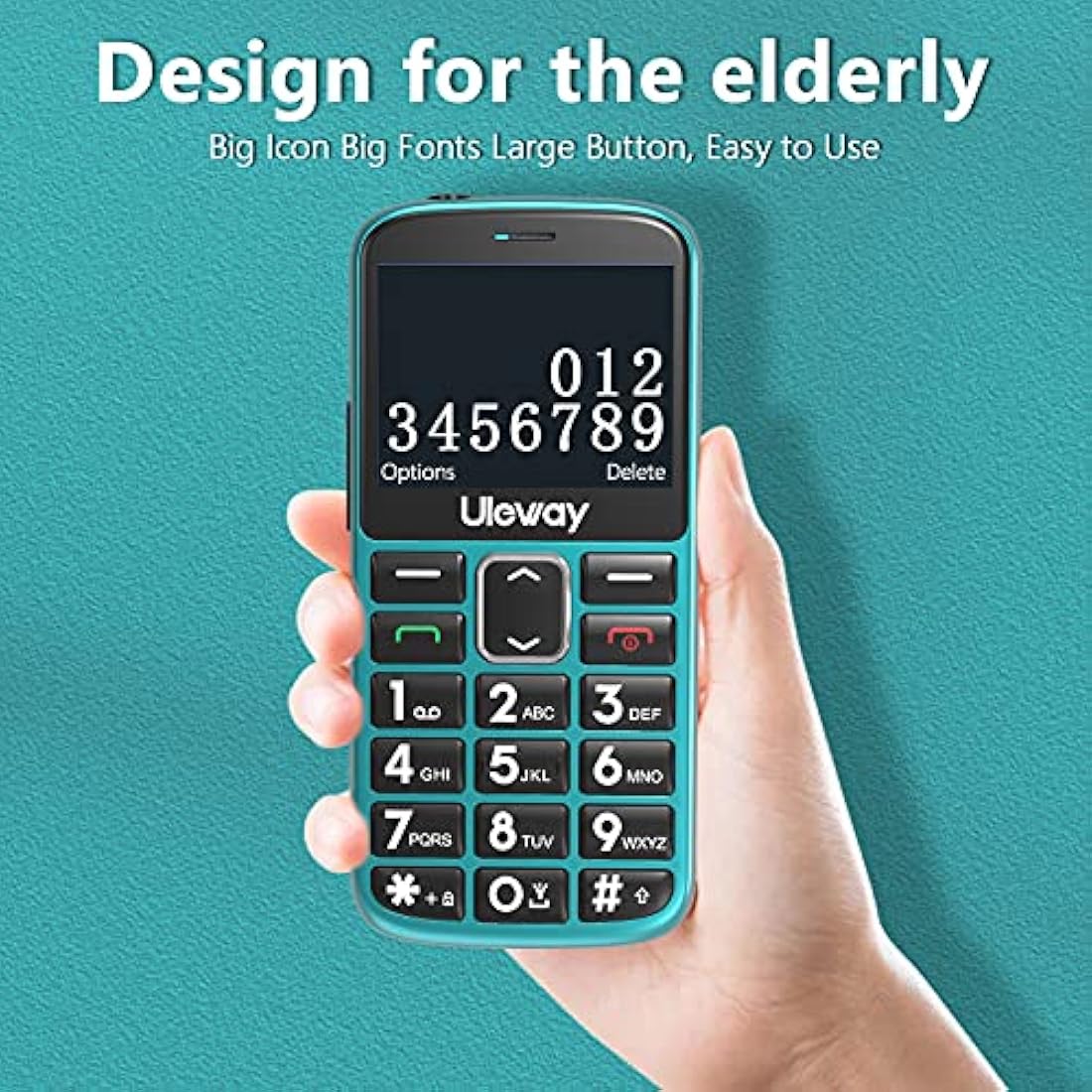 Uleway Big Button Senior Mobile Phone | Unlocked Dual SIM with SOS & Dock