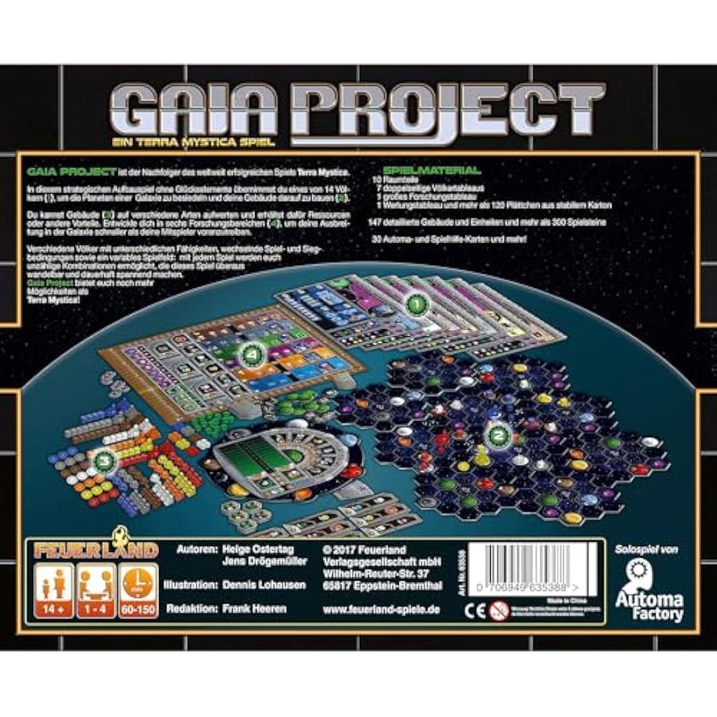 Gaia Project – Feuerland Spiele Strategie Brettspiel (Deutsch)