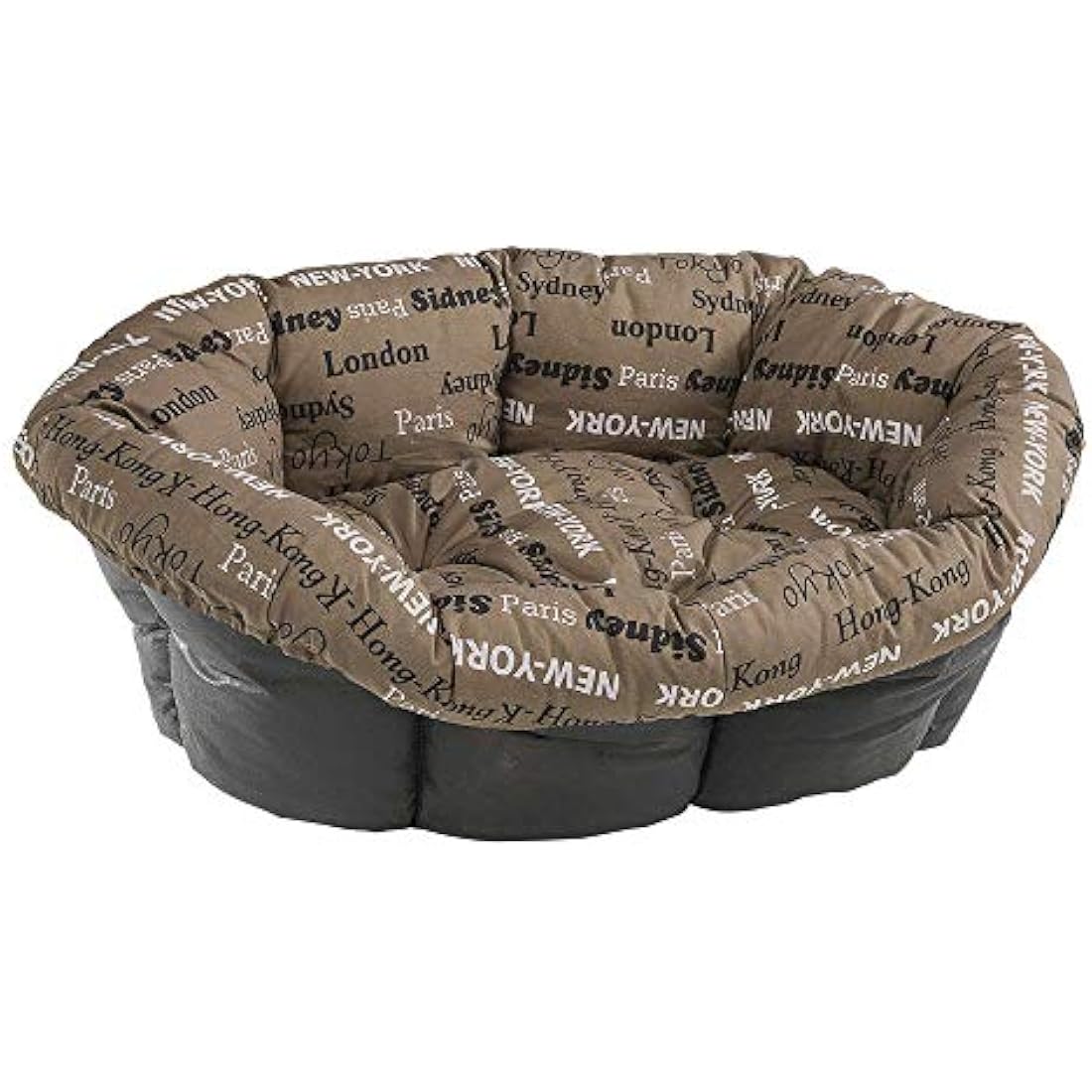 Ferplast Sofà 12 Padded Cotton Bed Cover – Washable Pet Cushion, Brown