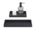 Set of 2 Black Silicone Bathroom Trays – Non-Slip Storage
