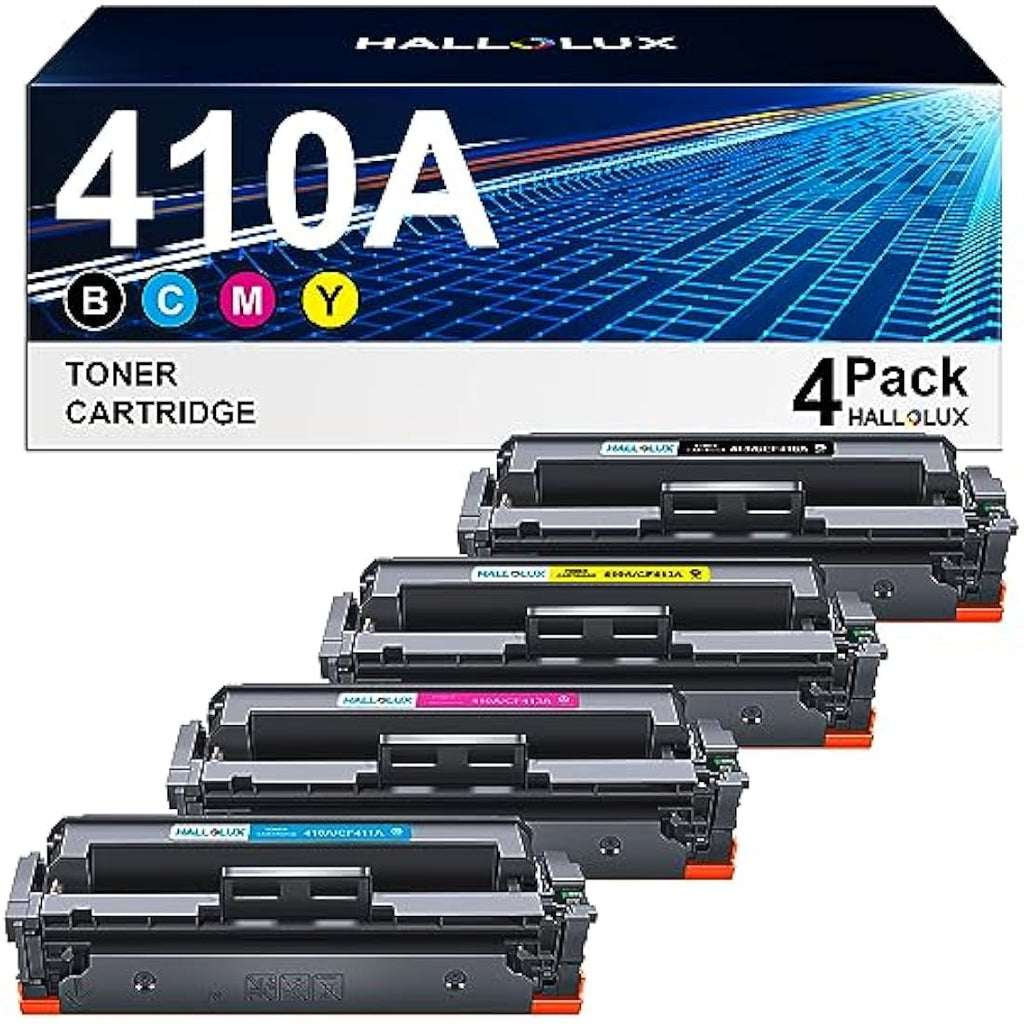 HALLOLUX 410A Compatible Toner Cartridges for HP LaserJet Pro | 4-Pack