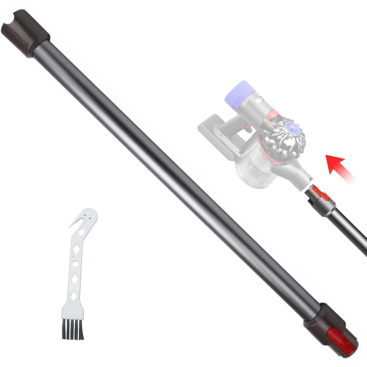 Extension Wand for Dyson V7 V8 V10 V11 V15 - Silver 74cm