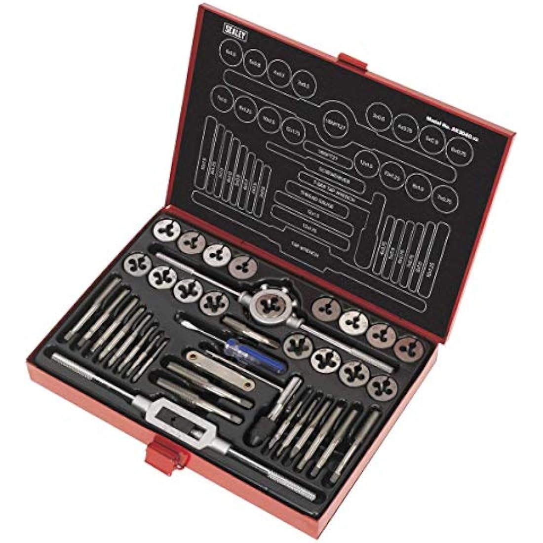 Sealey AK3040 Tap and Die Set | 40pc Alloy Steel Metric Split Dies
