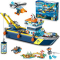 HOGOKIDS City Arctic Explorer Ship Building Set with LED Light - 542 Pcs