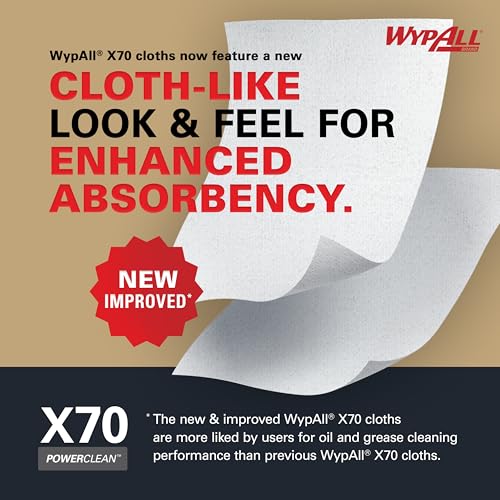 WypAll X70 Power Clean Reusable Cleaning Cloths | White - 300 Count