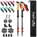 TheFitLife Carbon Fiber Trekking Poles | Ultralight Collapsible Hiking Sticks