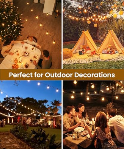 ZYRIVON 30M Outdoor String Lights | 50+3 G40 LED Shatterproof Garden Lights