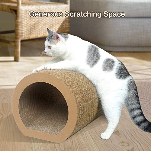 Aibuddy 2-Tier Tunnel Cat Scratcher | Reversible Cardboard Lounge Bed